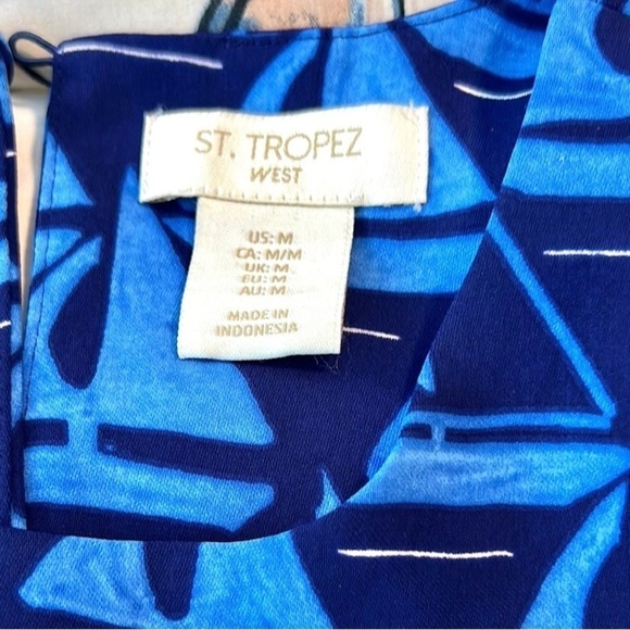 ⚓️St Tropez West,Ships Ahoy, Nautical Sailboat Trapeze Dress,Cover-Up,Size Med. - Picture 3 of 11